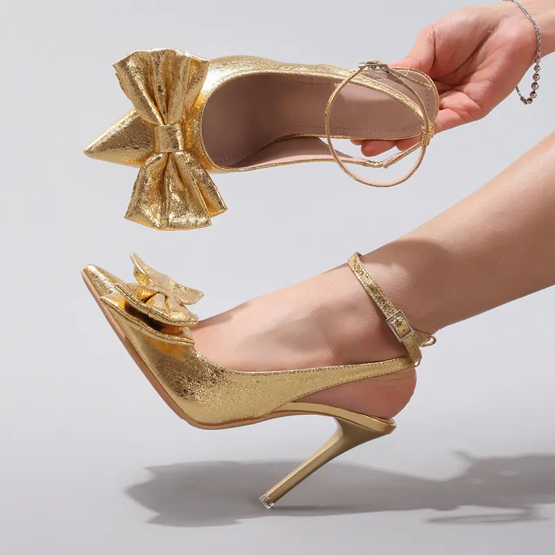 TADSW High Heels Women's Burgundy/Gold/Pink-2