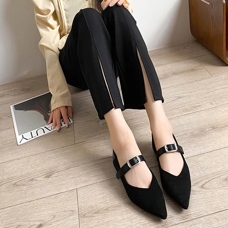TADSW Casual Single Shoes 3.5cm Women's Black-3