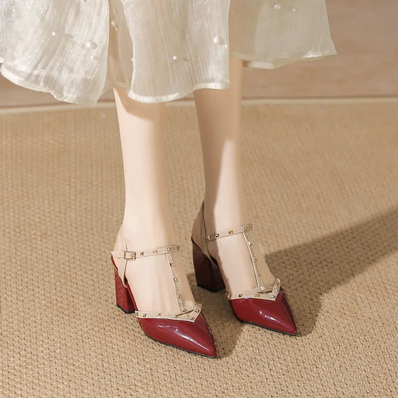 TADSW Chunky Heel High Heels Women's-4