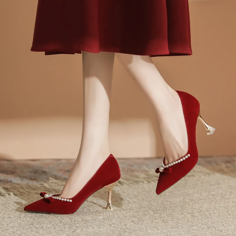 TADSW High Heels Women's Red-4