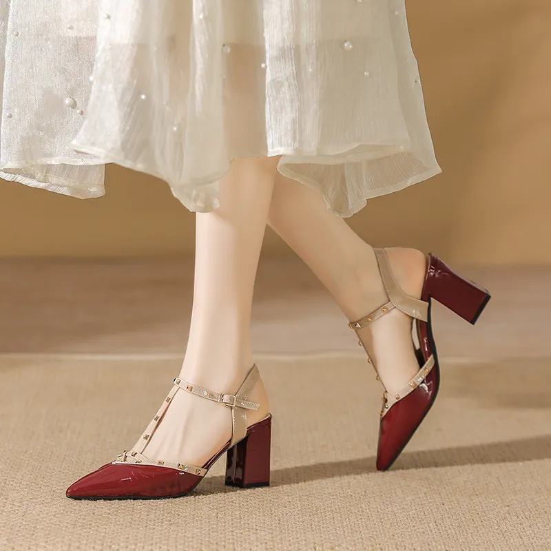 TADSW Chunky Heel High Heels Women's-2