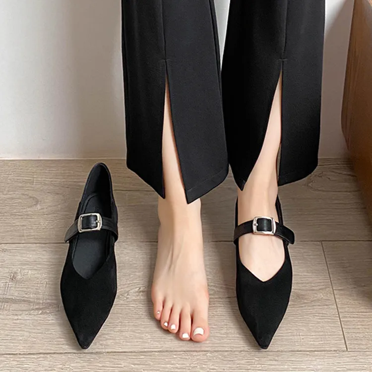 TADSW Casual Single Shoes 3.5cm Women's Black-2