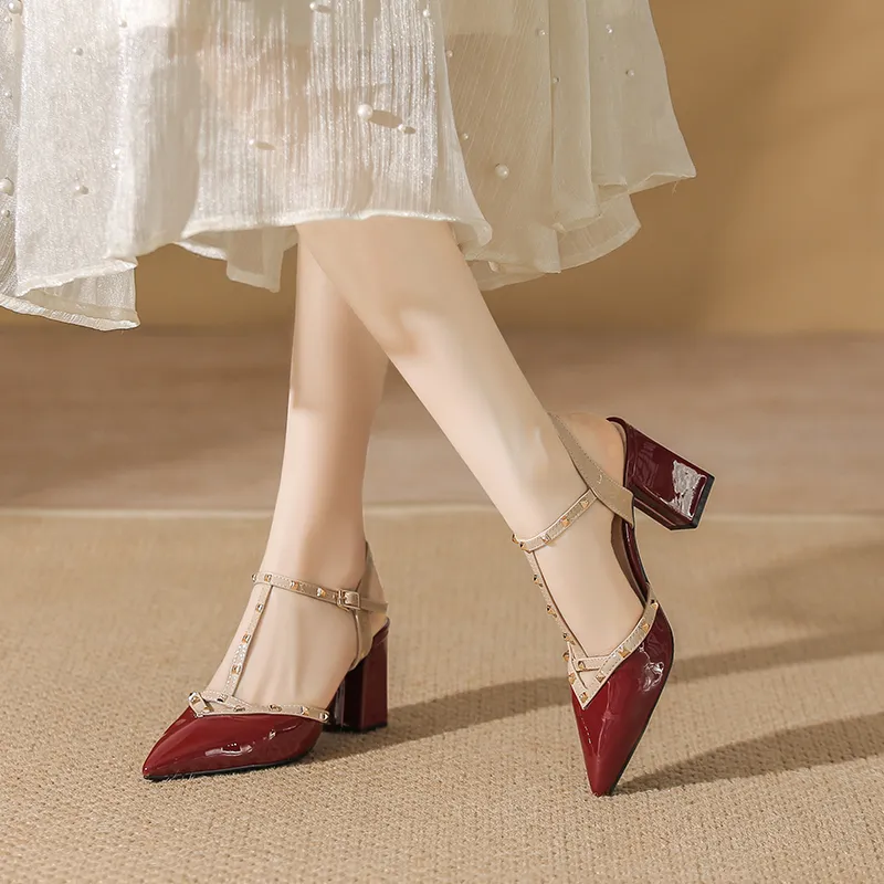 TADSW Chunky Heel High Heels Women's-3