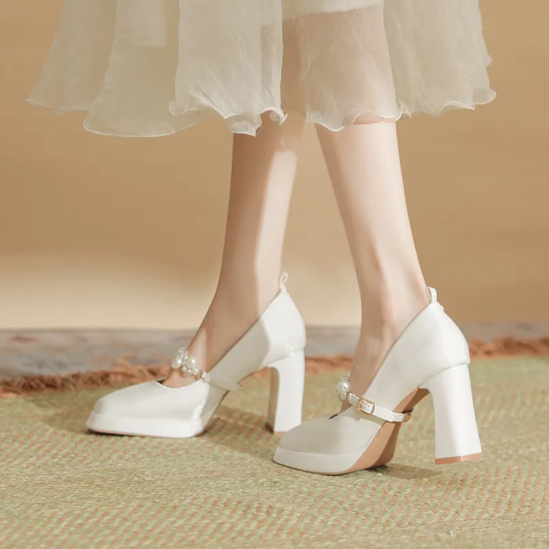 TADSW Chunky Heel High Heels Women's-9