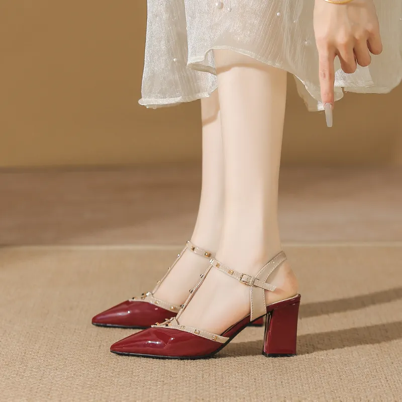 TADSW Chunky Heel High Heels Women's-1
