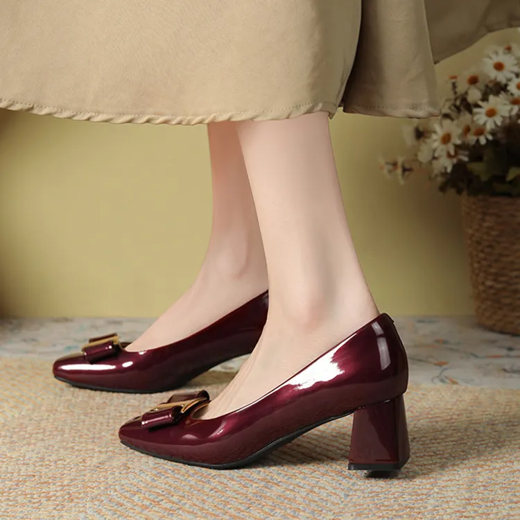 TADSW Chunky Heel High Heels 5cm Women's-7