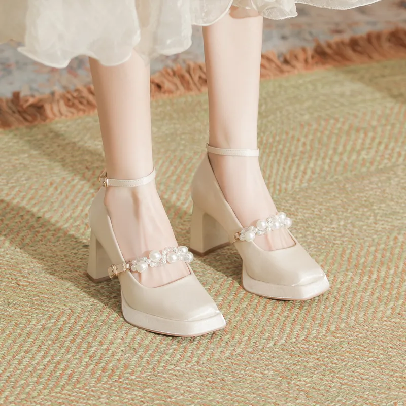 TADSW Chunky Heel High Heels Women's-1