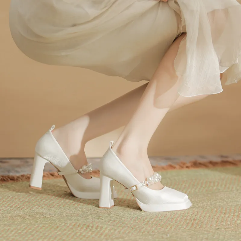 TADSW Chunky Heel High Heels Women's-11