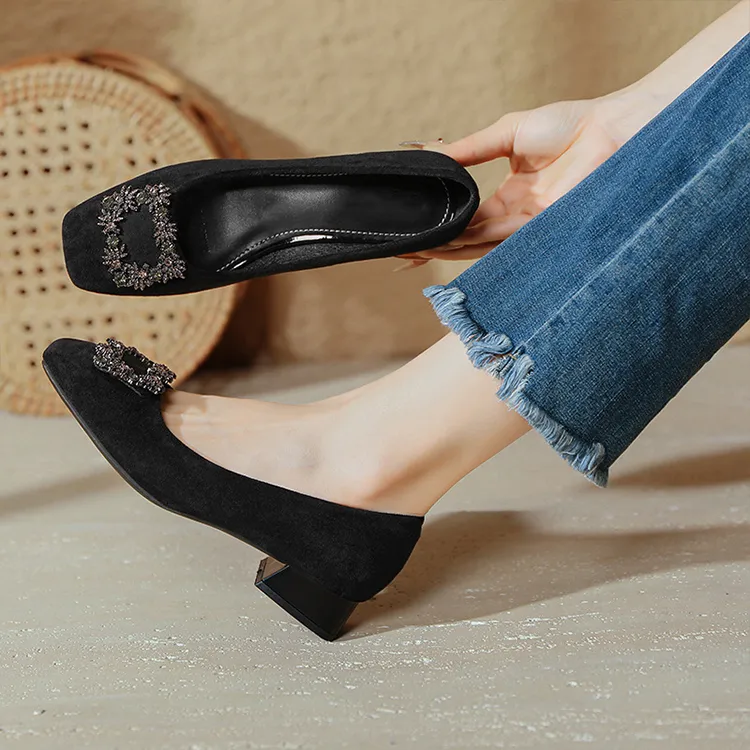 TADSW Chunky Heel High Heels 3cm Women's-3