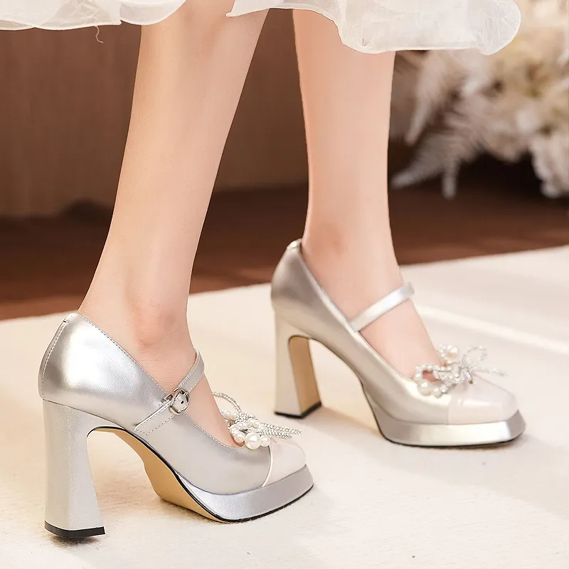 TADSW Chunky Heel High Heels Women's-8