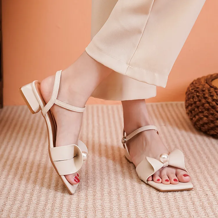 TADSW Strap Sandals 3cm Women's Apricot-2