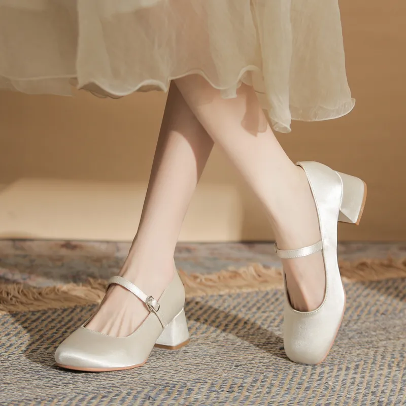 TADSW Chunky Heel High Heels 4.5cm Women's-5