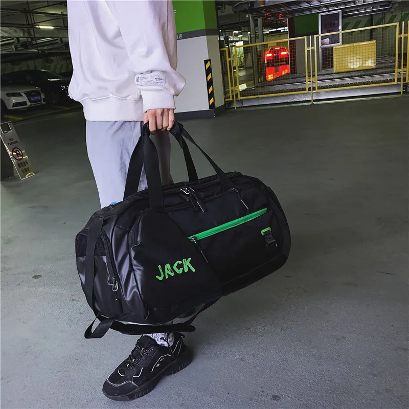 PULUWIRR Oxford Gym Bag Medium Size Unisex White, Black-11