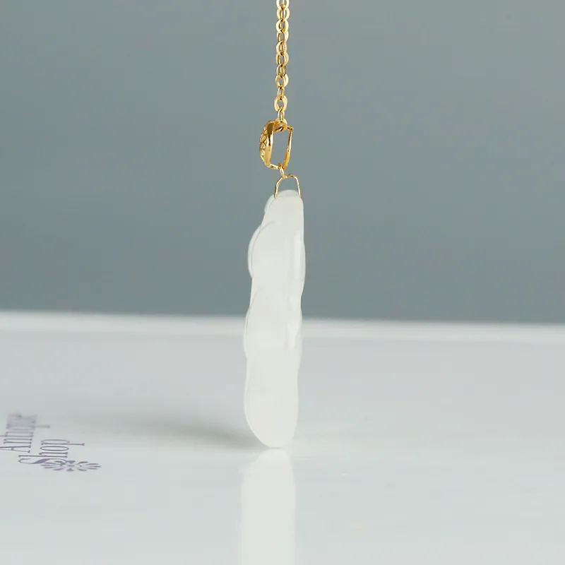 Jade Said Hetian Jade Hetian Jade Pendants Women's White Jade-3