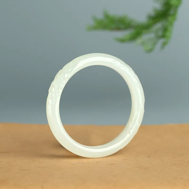 Jade Said Bangles White Jade Women's-5