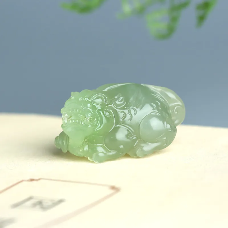 Jade Said Hetian Jade Pendants Green Jadeite Unisex-5