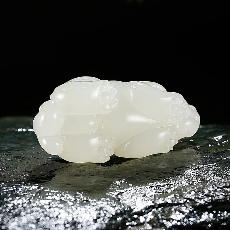 Jade Said Hetian Jade Pendants White Jade Unisex-5