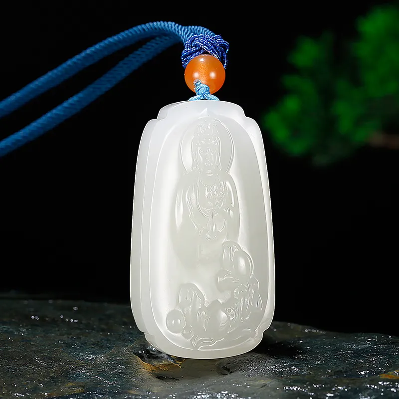 Jade Said Hetian Jade Necklaces White Jade Men's-4