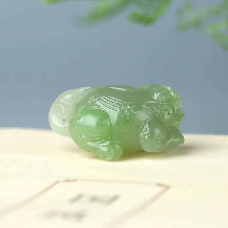 Jade Said Hetian Jade Pendants Green Jadeite Unisex-3