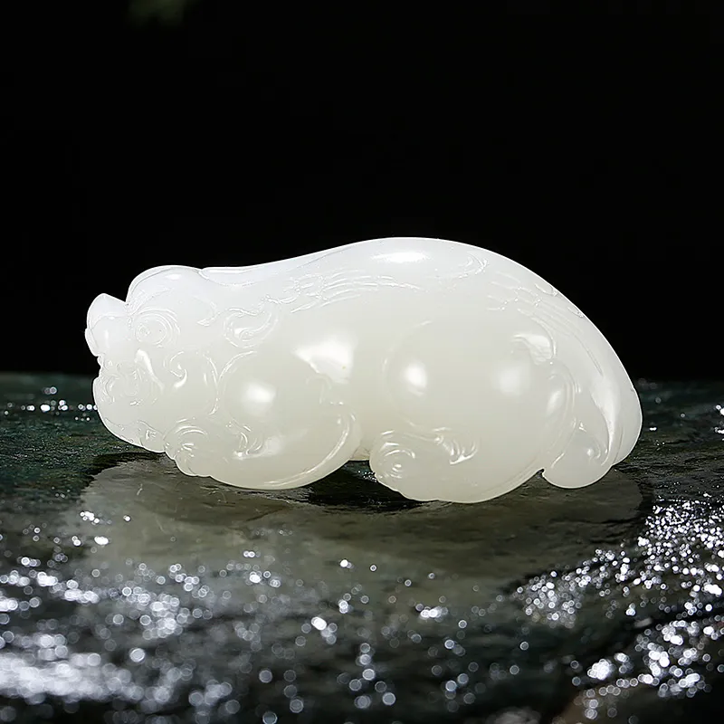 Jade Said Hetian Jade Pendants White Jade Unisex-1