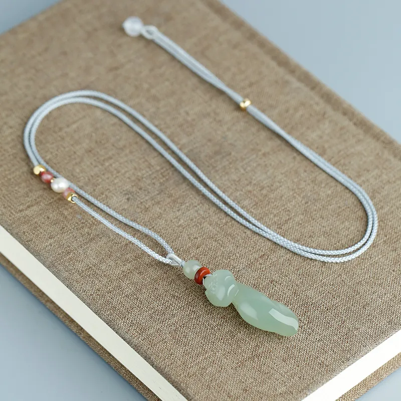 Jade Said Hetian Jade Pendants Women's Pale Greenish White Jade-4