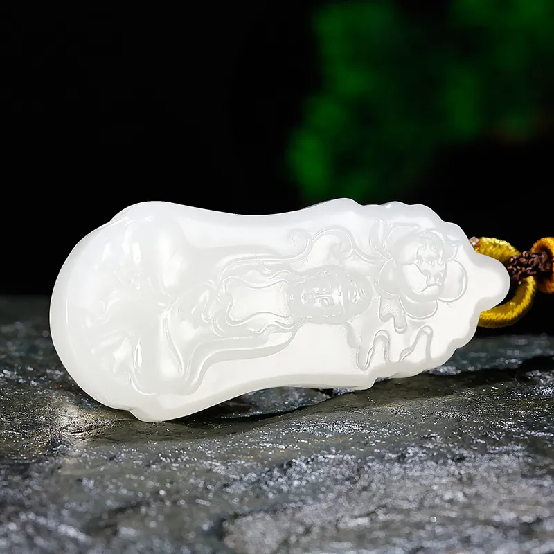 Jade Said Pendants White Jade Men's-6