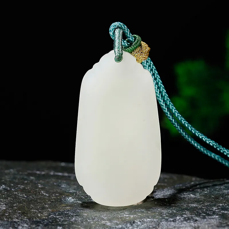 Jade Said Pendants Pale Greenish White Jade Unisex-2