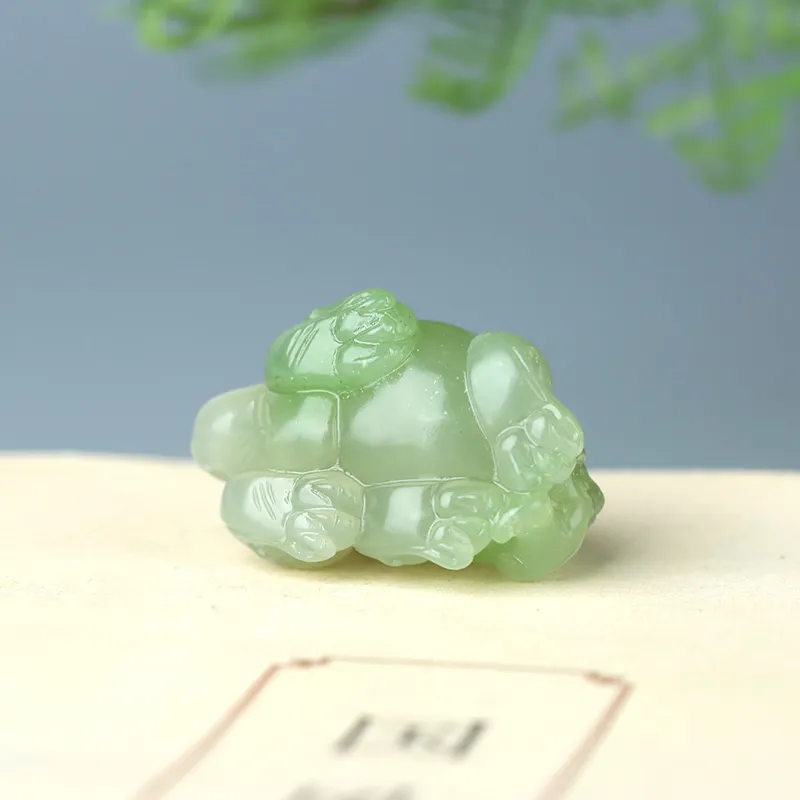 Jade Said Hetian Jade Pendants Green Jadeite Unisex-4