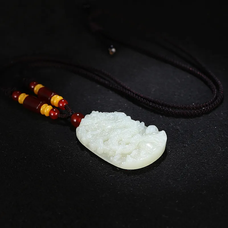 Jade Said Necklaces White Jade Unisex-4
