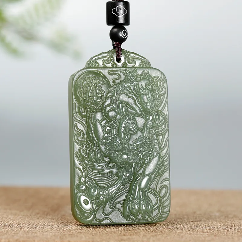 Jade Said Hetian Jade Pendants Green Jade Men's-1