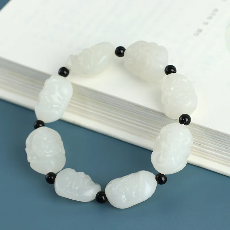 Jade Said Hetian Jade Bracelets White Jade Men's-2