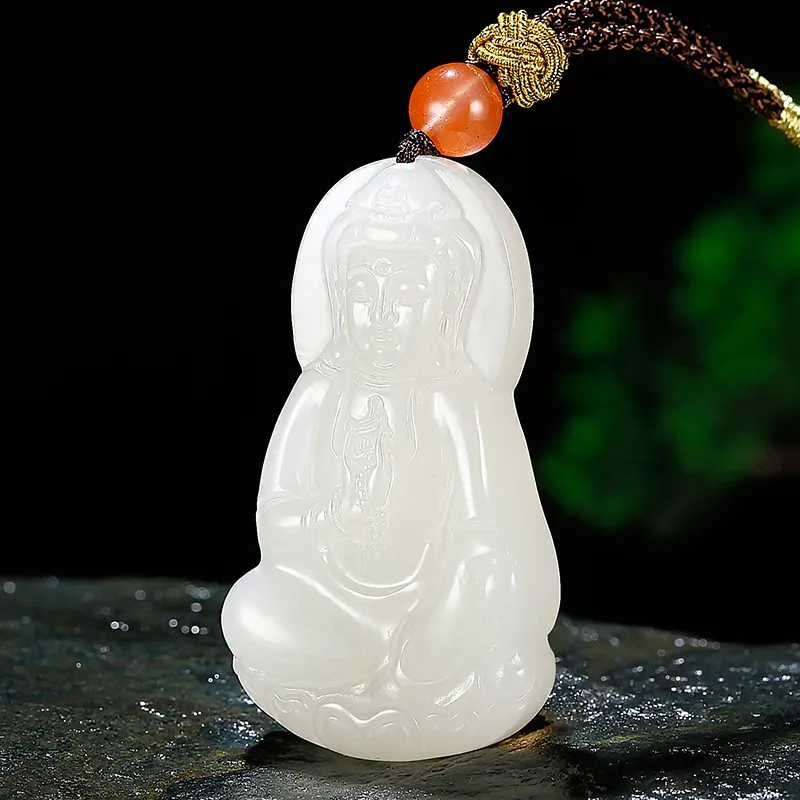 Jade Said Pendants Pale Greenish White Jade Men's-1