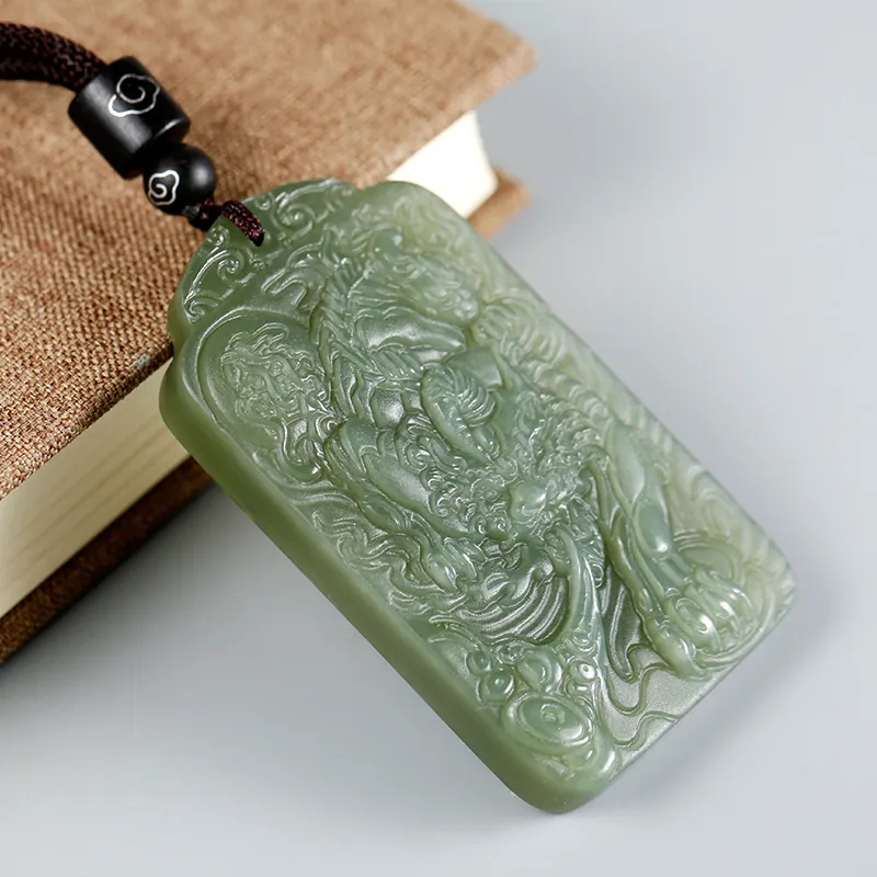 Jade Said Hetian Jade Pendants Green Jade Men's-2