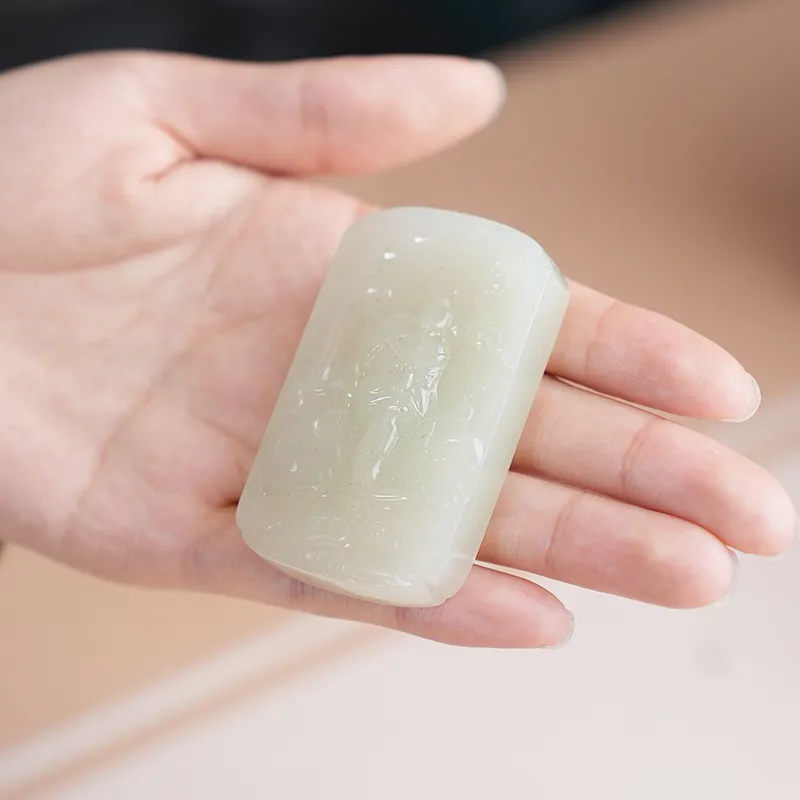 Jade Said Pendants White Jade Unisex-4