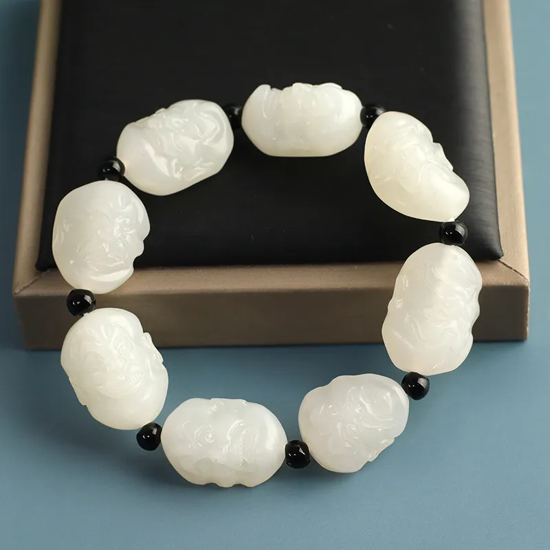 Jade Said Hetian Jade Bracelets White Jade Men's-3