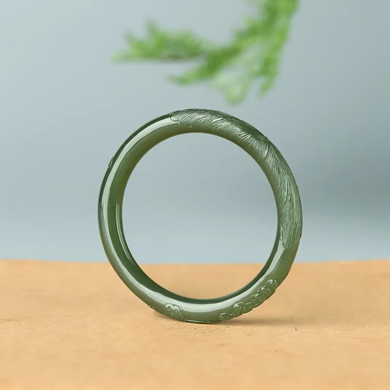 Jade Said Hetian Jade Bangles Green Jade Women's-4