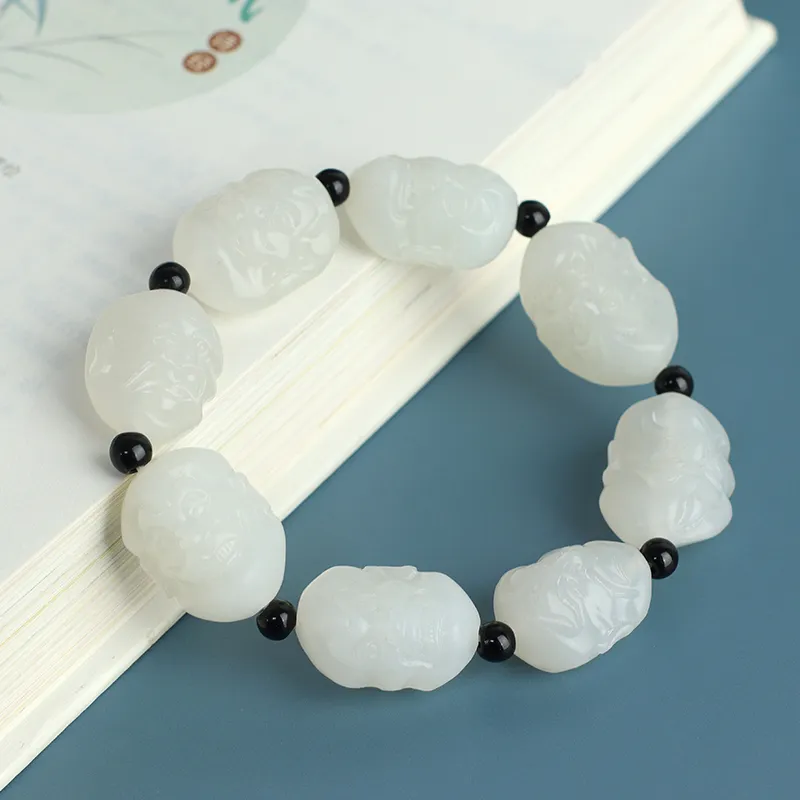 Jade Said Hetian Jade Bracelets White Jade Men's-1