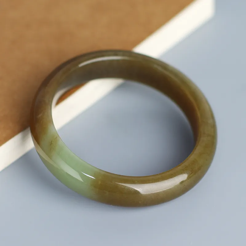 Jade Said Hetian Jade Bangles Pale Greenish White Jade Unisex-2