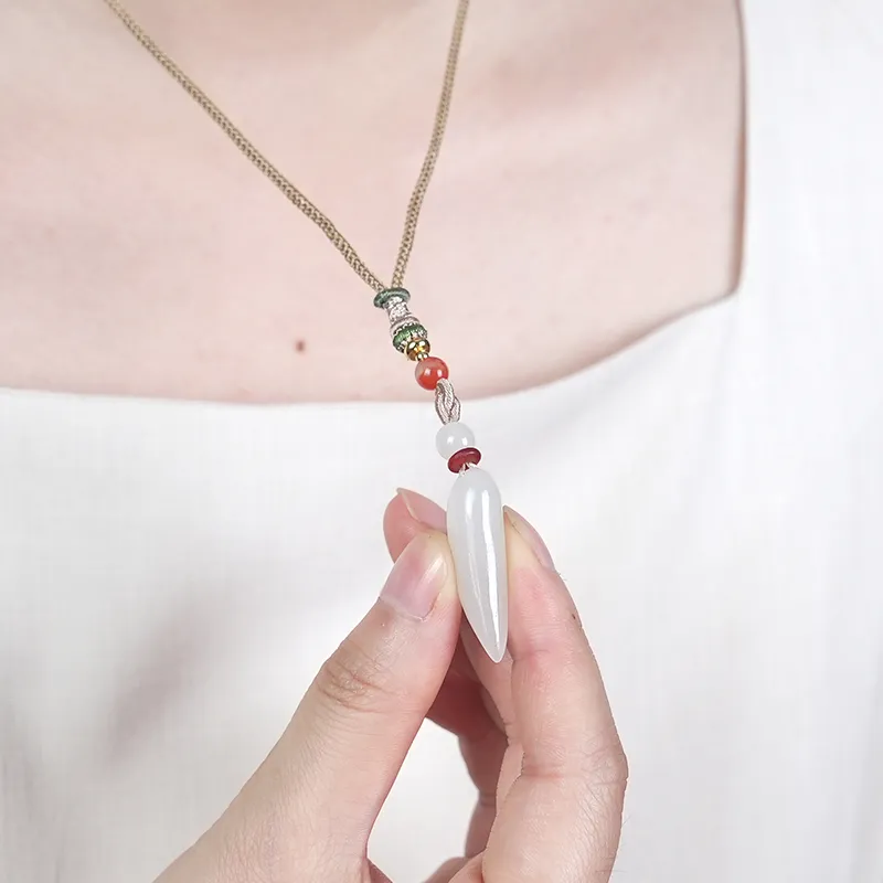 Jade Said Hetian Jade Pendants Unisex White Jade-1