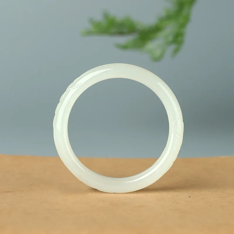 Jade Said Bangles White Jade Women's-2