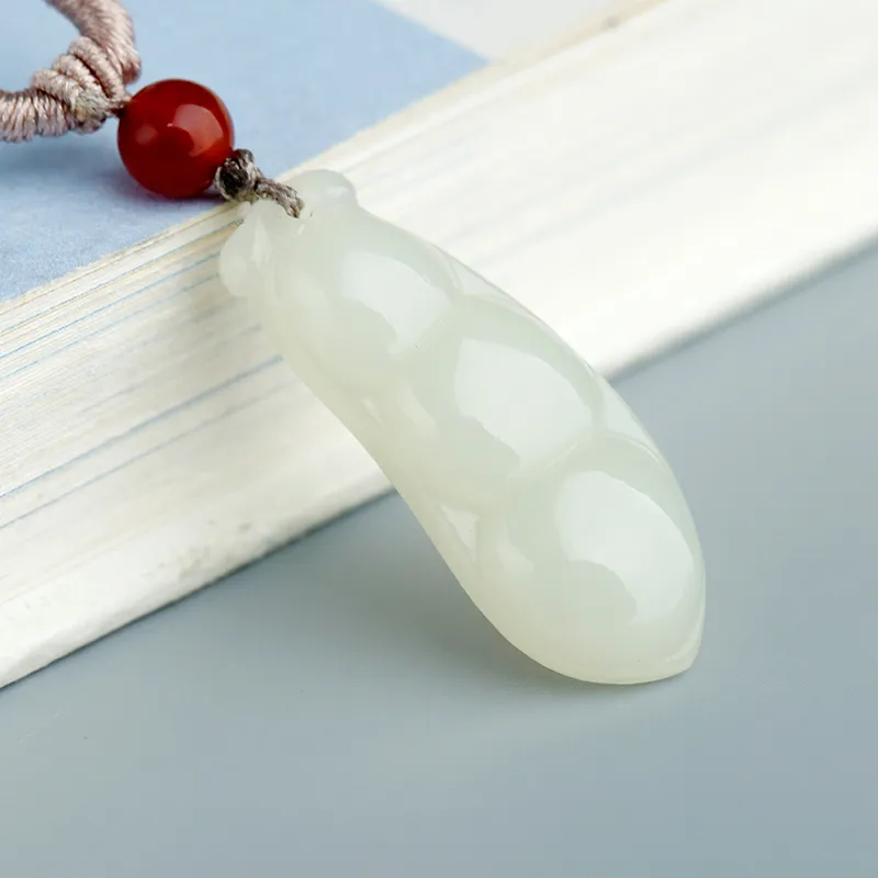 Jade Said Hetian Jade Pendants Unisex Pale Greenish-White Jade-3