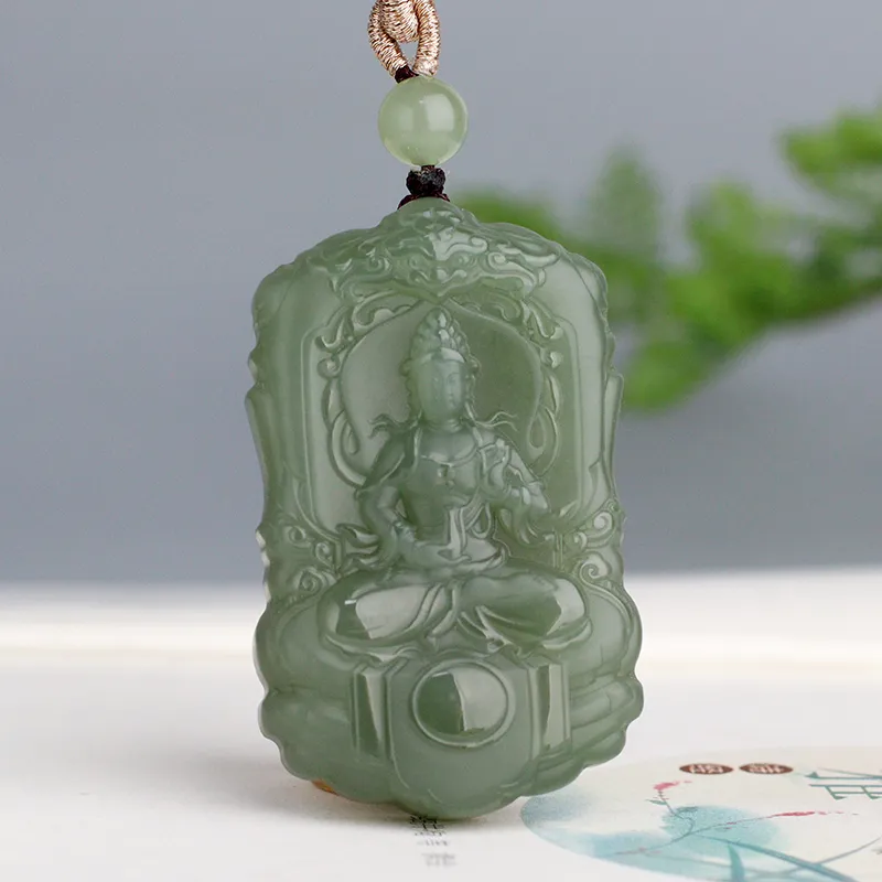 Jade Said Hetian Jade Hetian Jade Pendants Men's Green Jade-1