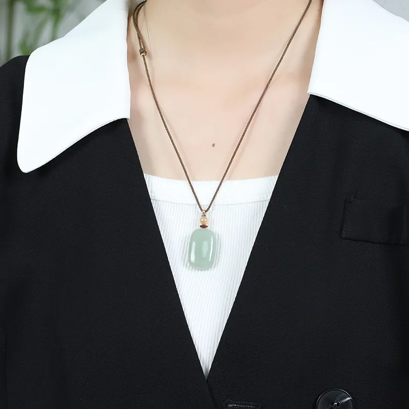 Jade Said Hetian Jade Pendants Unisex Green Jade-6