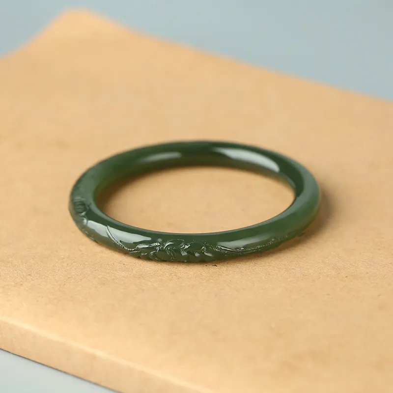Jade Said Hetian Jade Bangles Green Jade Women's-5