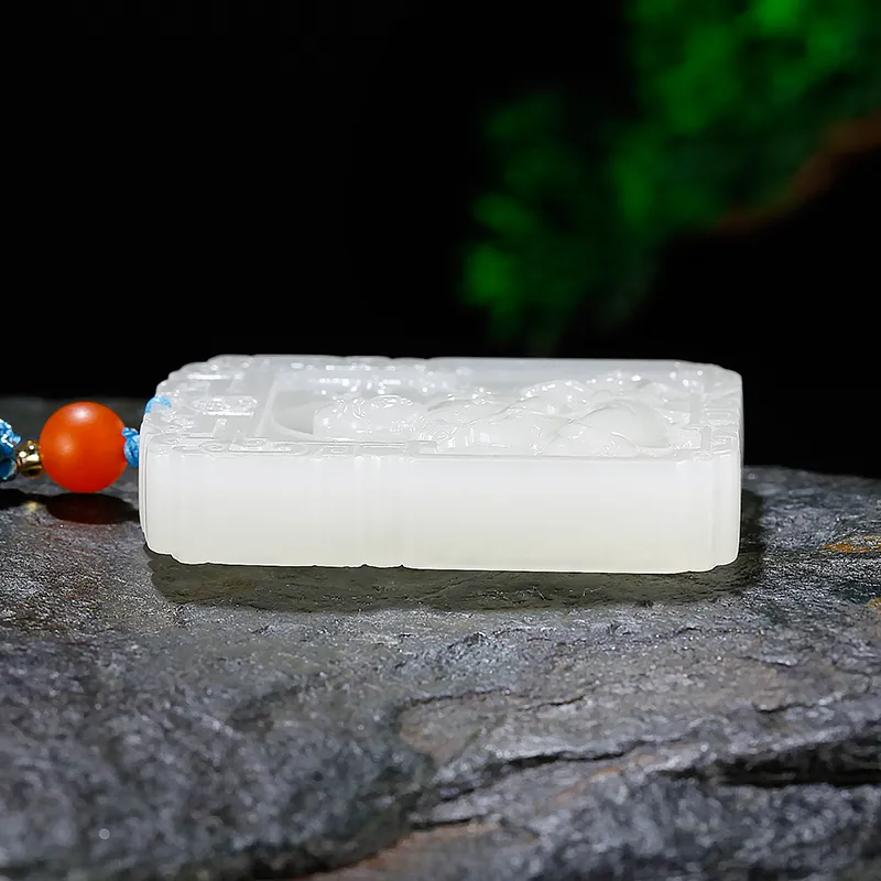 Jade Said Hetian Jade Necklaces White Jade/Pale Greenish White Jade Men's-6