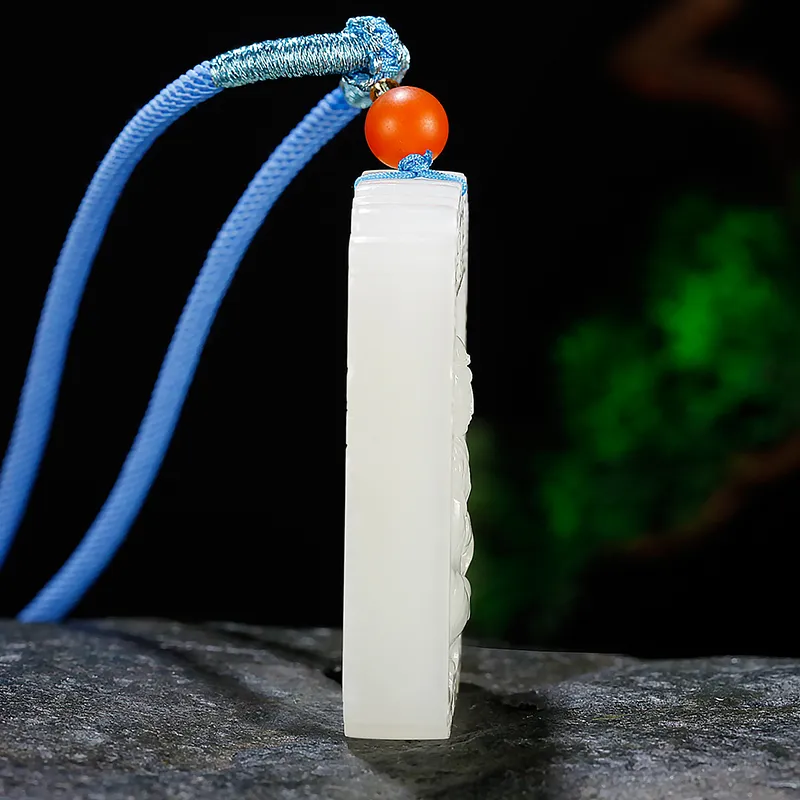Jade Said Hetian Jade Necklaces White Jade/Pale Greenish White Jade Men's-2