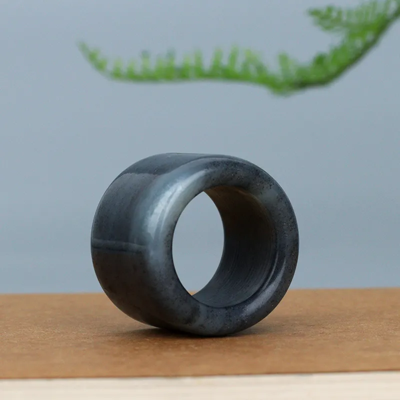 Jade Said Hetian Jade Rings Blue And White Unisex-2