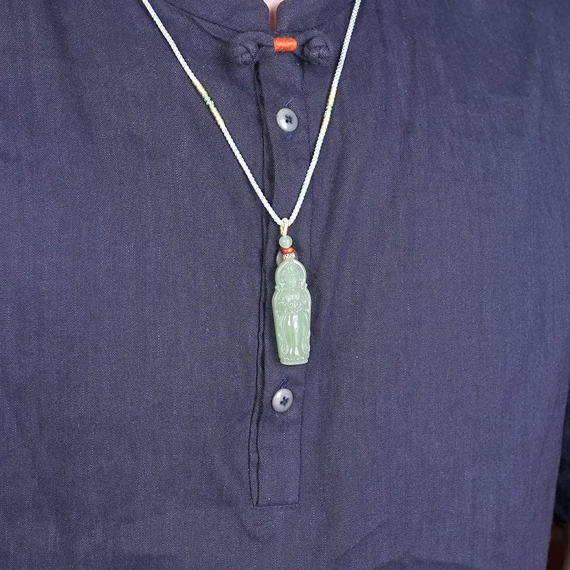 Jade Said Hetian Jade Hetian Jade Pendants Men's Green Jade-2