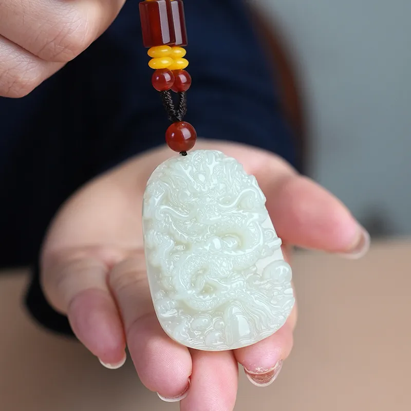 Jade Said Necklaces White Jade Unisex-6