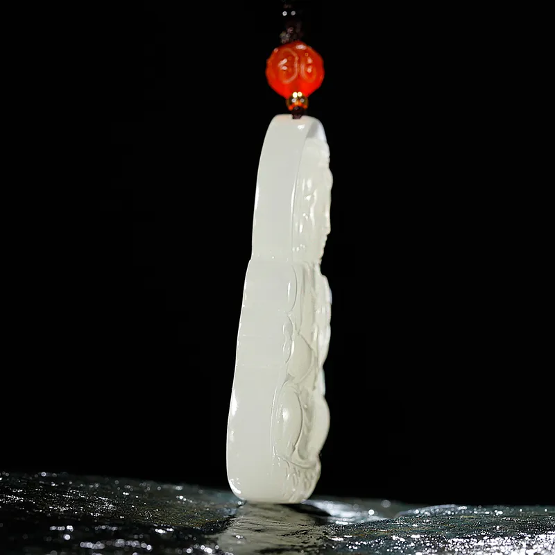 Jade Said Necklaces White Jade/Pale Greenish White Jade Men's-2